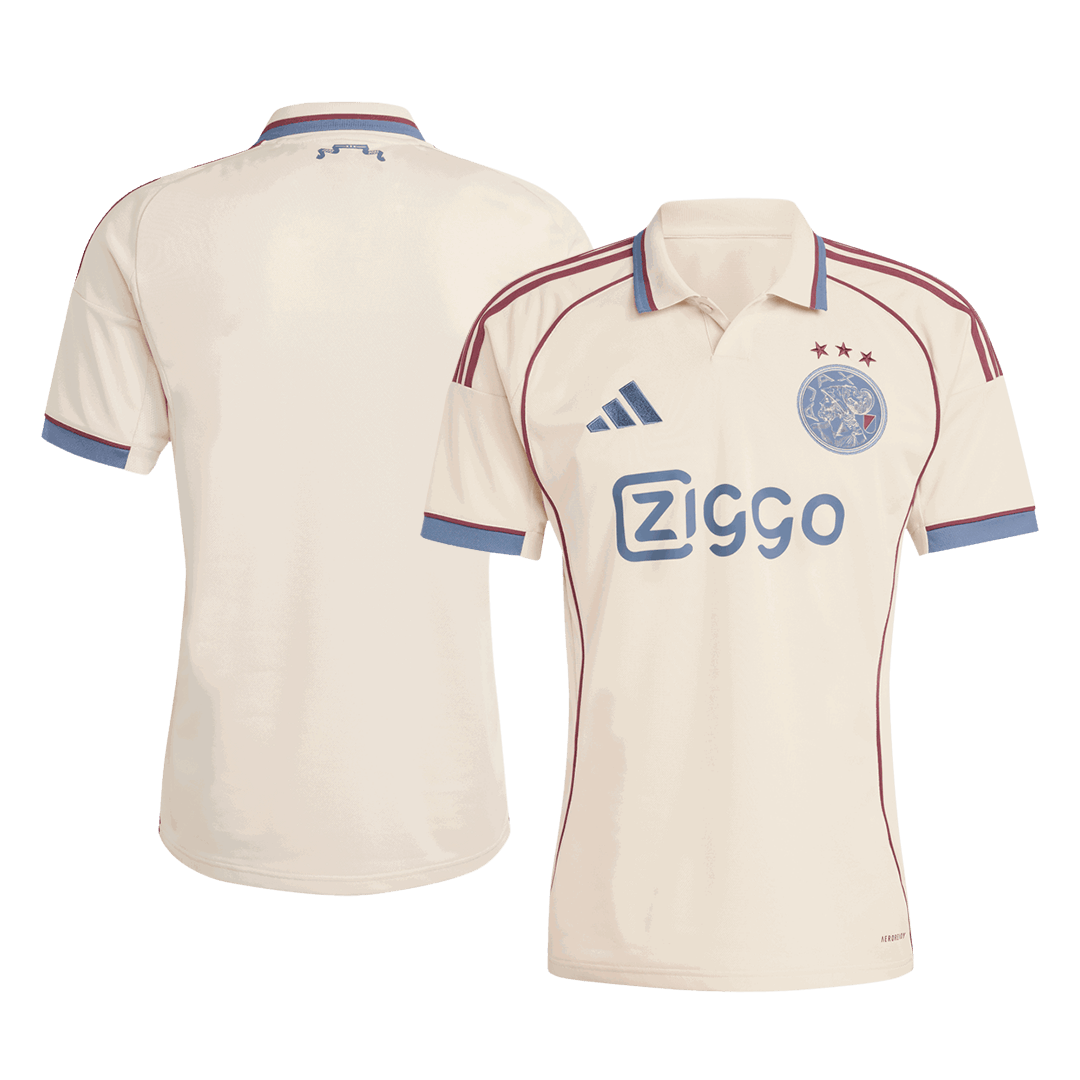 Ajax Third Away Soccer Jersey 2025/26 White