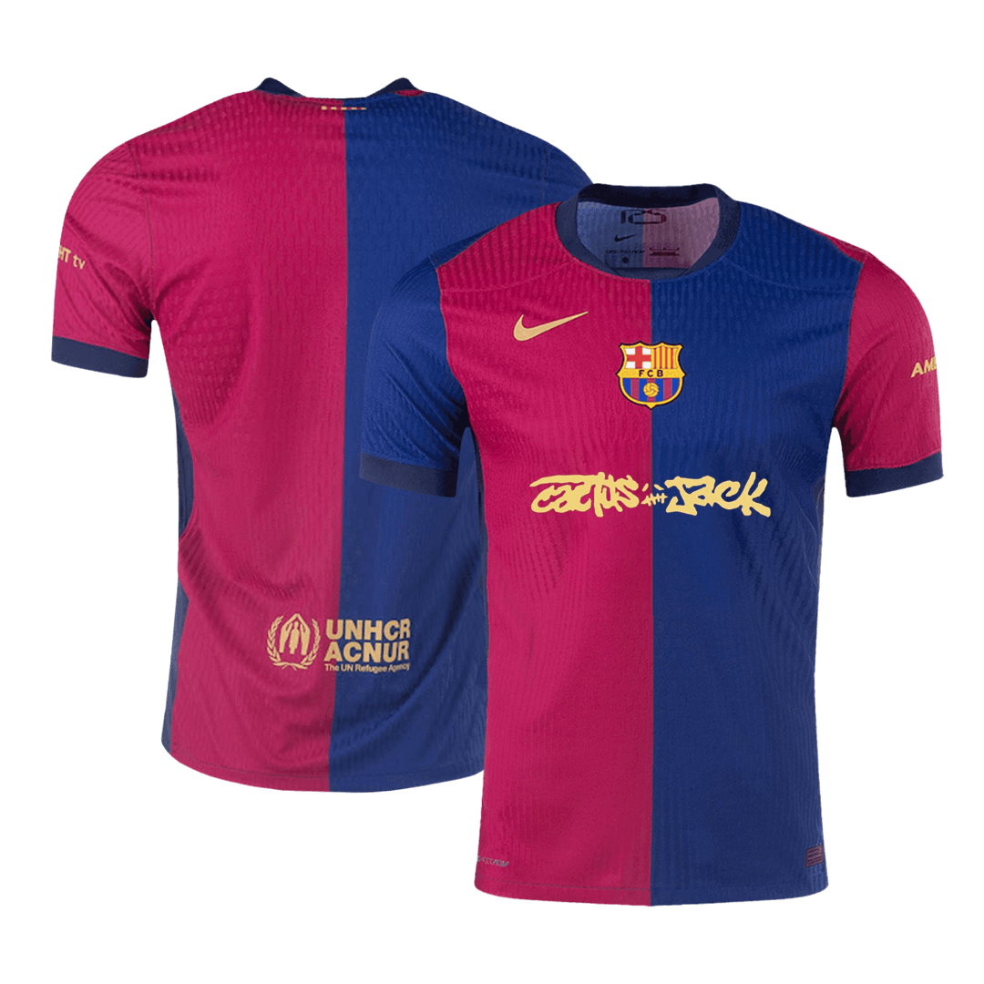 Authentic Barcelona X Travis Scott Home Soccer Jersey 2024/25 Red&Blue