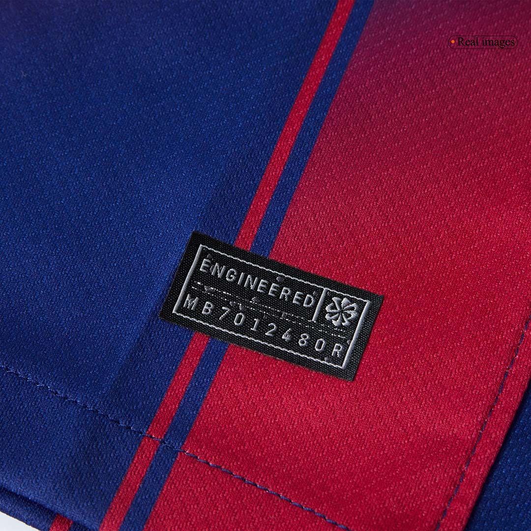 F.DE JONG #21 Barcelona Home Soccer Jersey 2025/26 Red&Blue - UCL