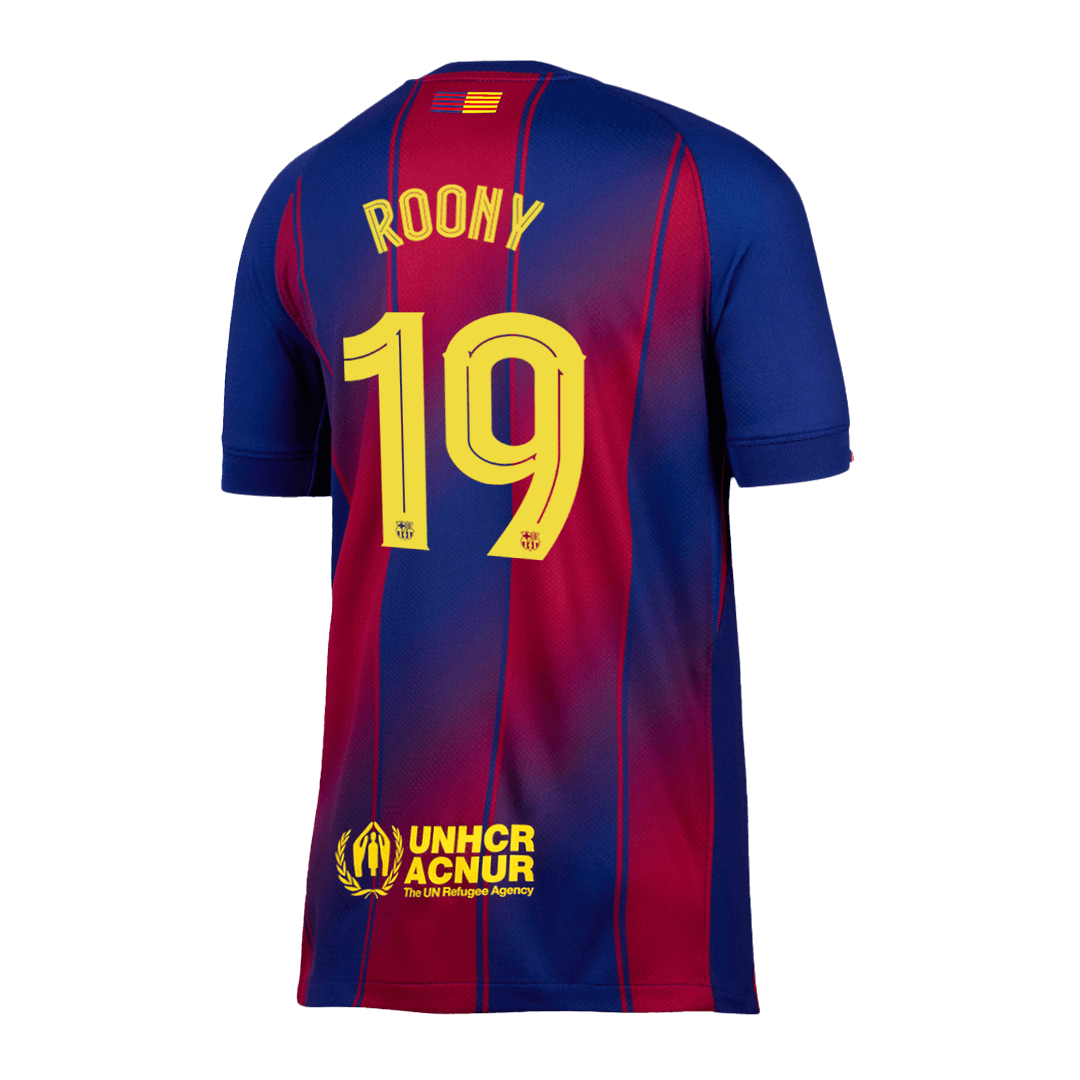 ROONY #19 Barcelona Home Soccer Jersey 2025/26 Red&Blue - UCL