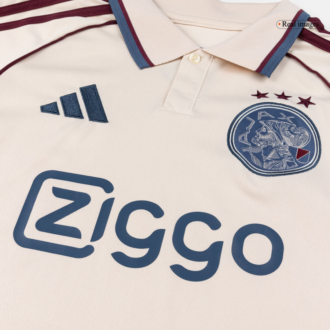 Ajax Third Away Soccer Jersey 2025/26 White