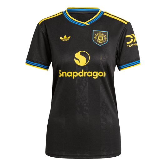Women's Manchester United Third Away Soccer Jersey 2025/26 Black