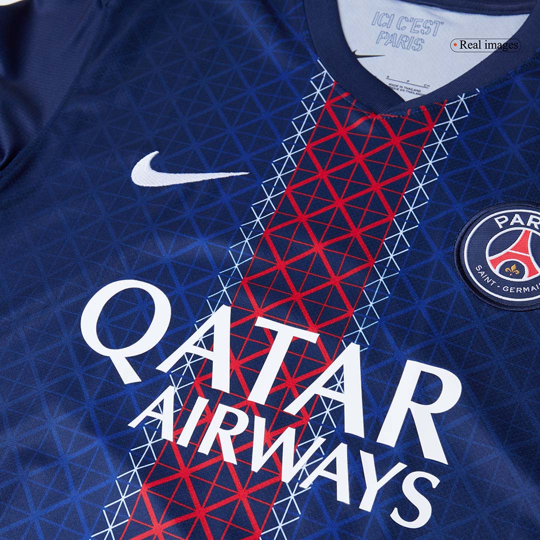 B.BARCOLA #29 PSG Home Soccer Jersey 2025/26 Navy