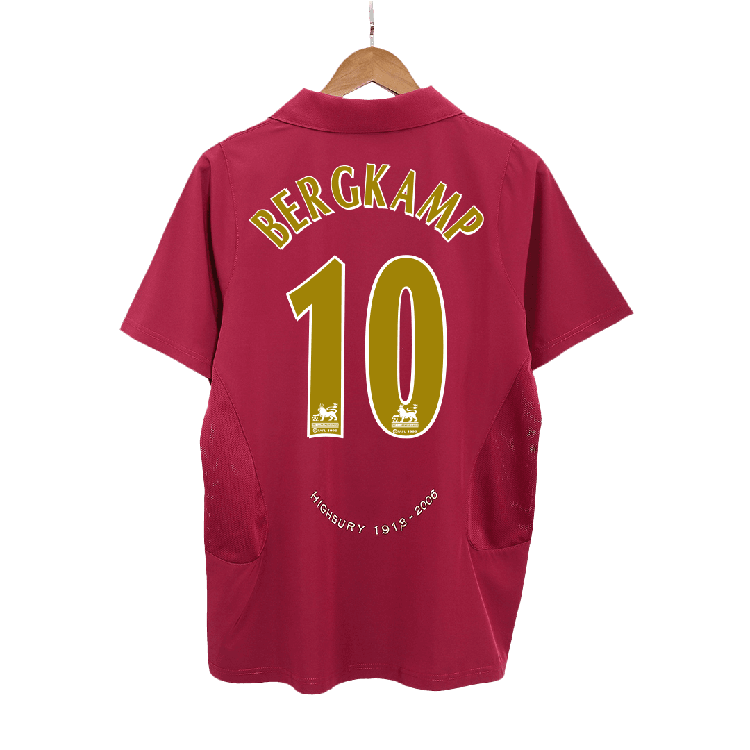 Retro BERGKAMP #10 2005/06 Arsenal Home Soccer Jersey