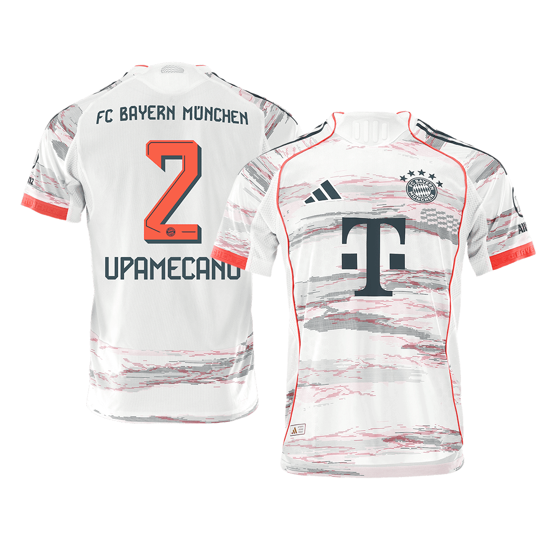 Authentic UPAMECANO #2 Bayern Munich Away Soccer Jersey 2025/26