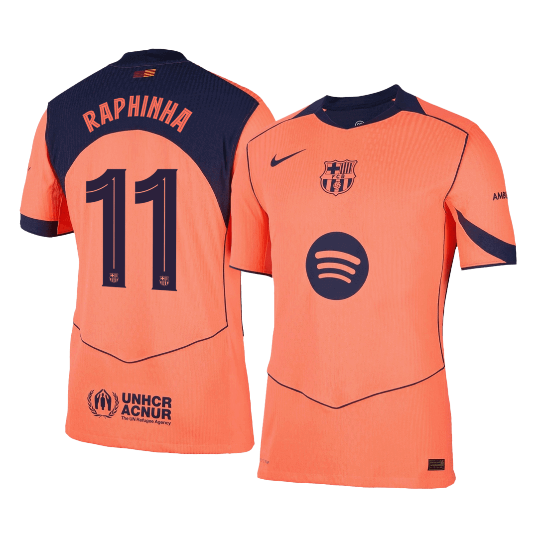 Authentic RAPHINHA #11 Barcelona Third Away Soccer Jersey 2025/26
