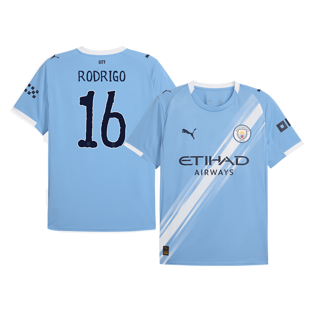 RODRIGO #16 Manchester City Home Soccer Jersey 2025/26 Blue - Club World Cup