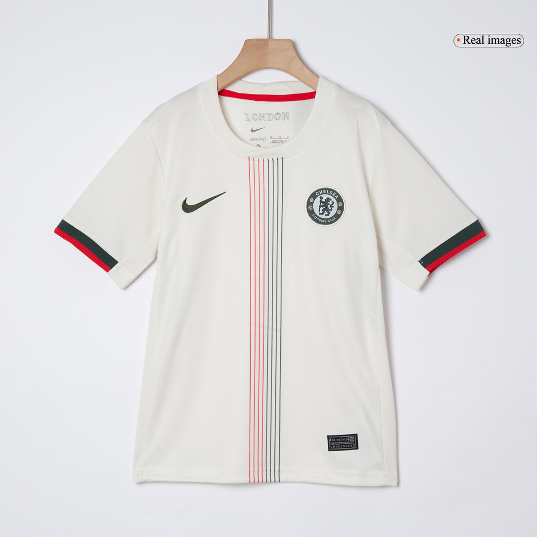 Kid's Chelsea Away Soccer Jersey Kit(Jersey+Shorts+Socks) 2025/26 White