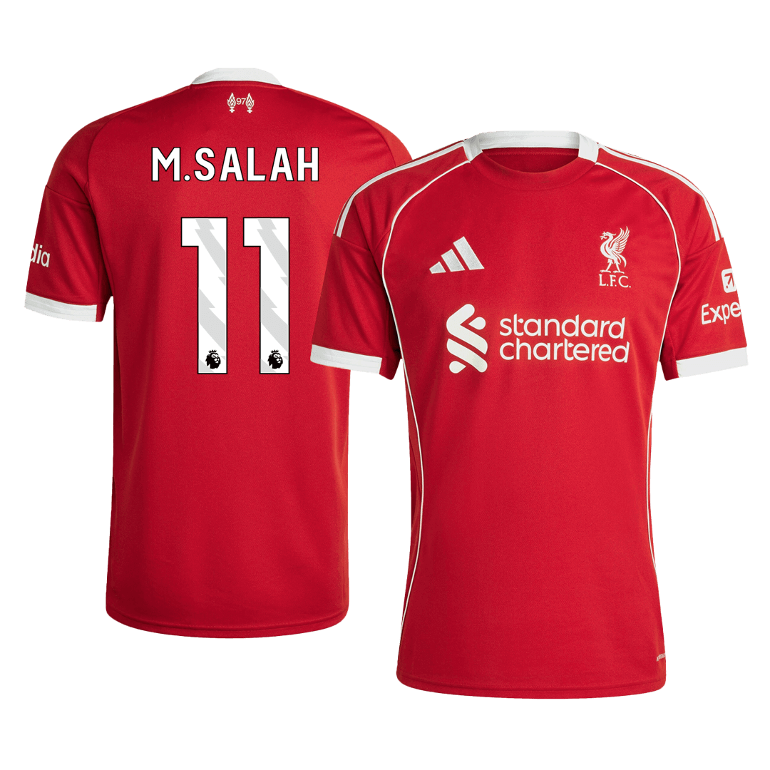 M.SALAH #11 Liverpool Home Soccer Jersey 2025/26 Red