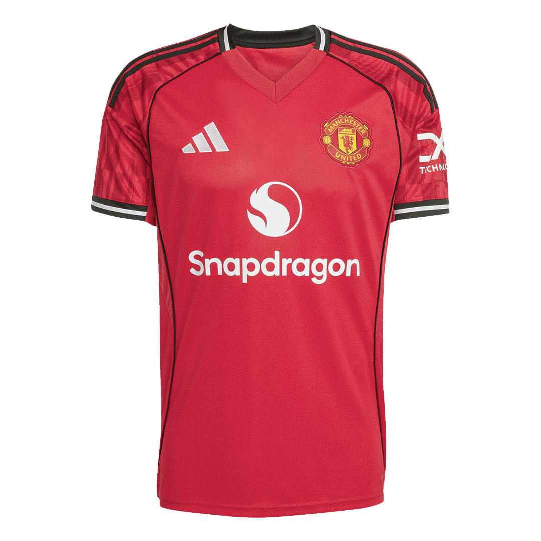 B.FERNANDES #8 Manchester United Home Soccer Jersey 2025/26 Red
