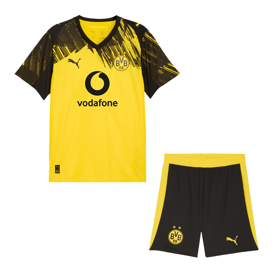 Borussia Dortmund Home Soccer Jersey Kit(Jersey+Shorts) 2025/26 Yellow