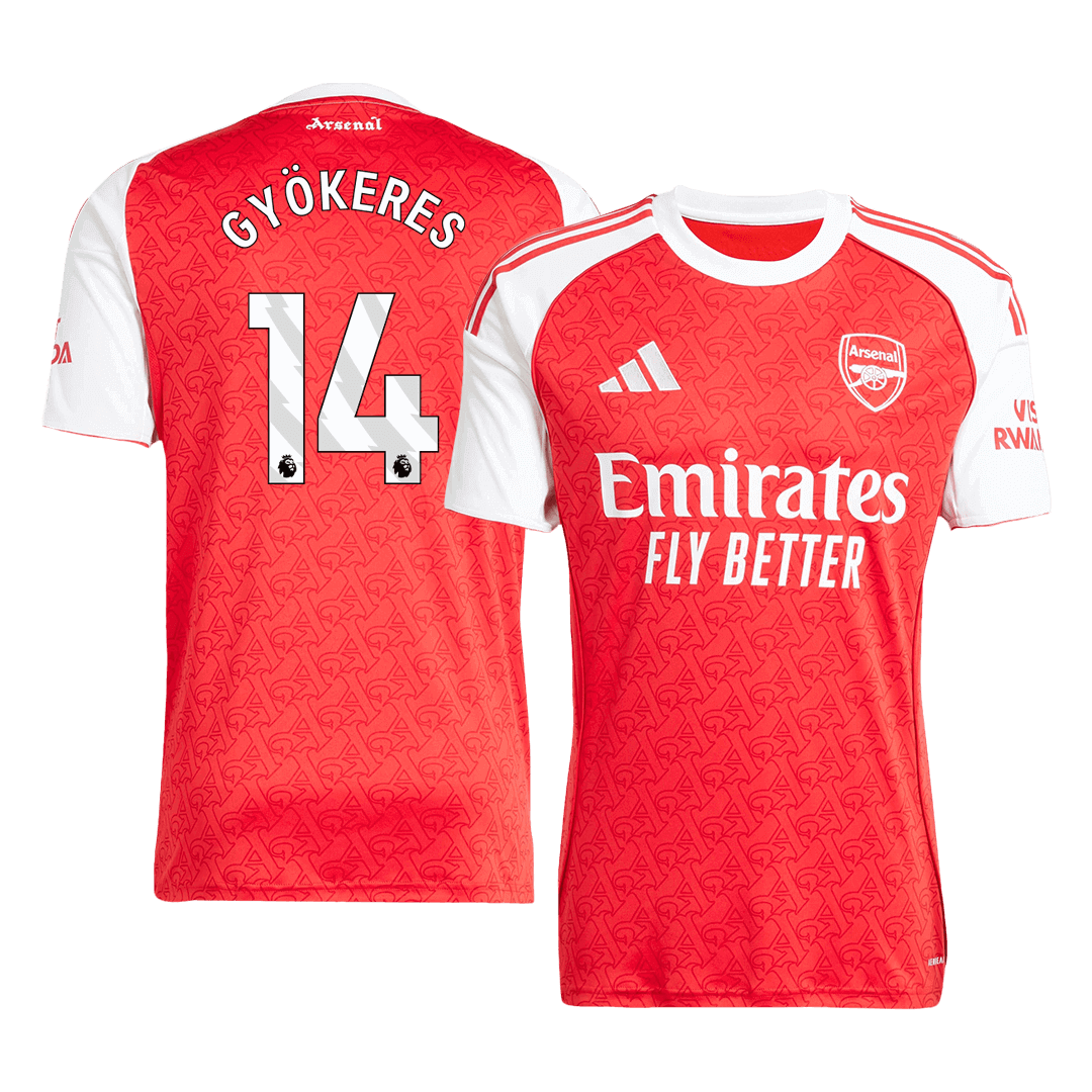 GYÖKERES #14 Arsenal Home Soccer Jersey 2025/26 Red