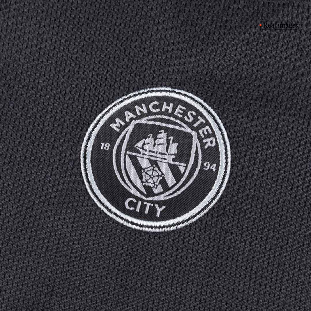 Kid's Manchester City Away Soccer Jersey Kit(Jersey+Shorts) 2025/26 Black
