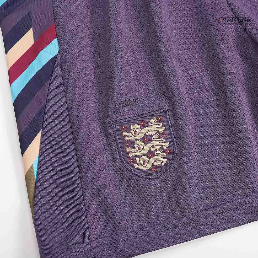 Kid's England Away Soccer Jersey Kit(Jersey+Shorts) Euro 2024