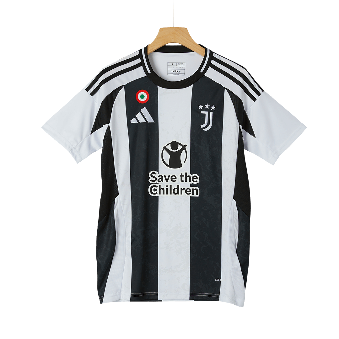 Juventus Home Soccer Jersey 2024/25- Save The Children Sponsor