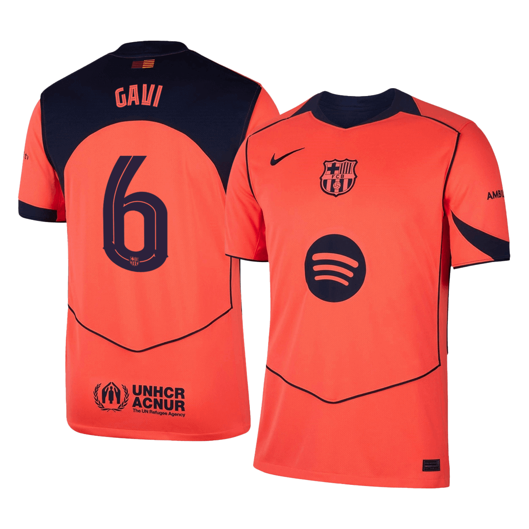 GAVI #6 Barcelona Third Away Soccer Jersey 2025/26—UCL