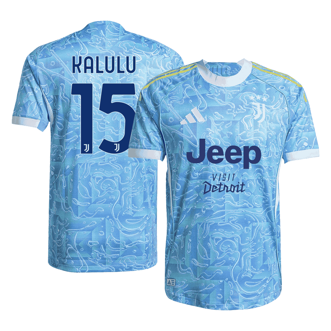 Authentic KALULU #15 Juventus Away Soccer Jersey 2025/26