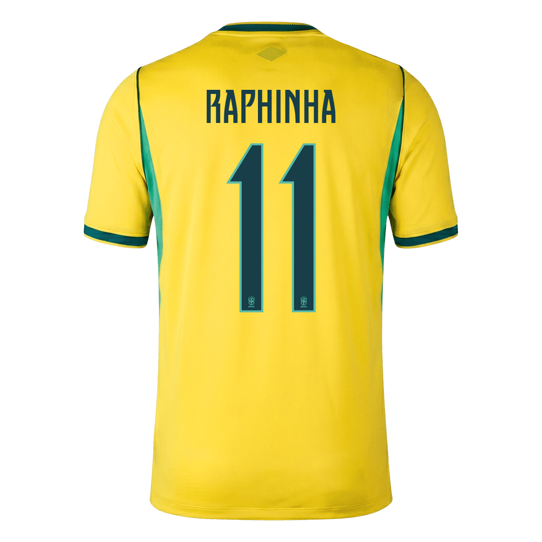 RAPHINHA #11 Brazil Home Soccer Jersey World Cup 2026 Yellow