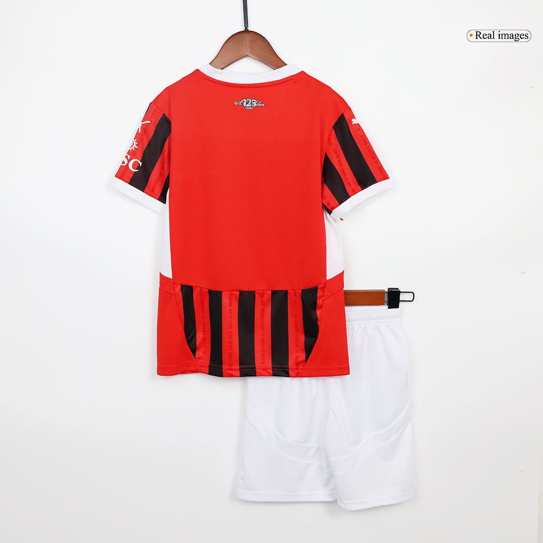 Kid's AC Milan Home Soccer Jersey Kit(Jersey+Shorts) 2024/25