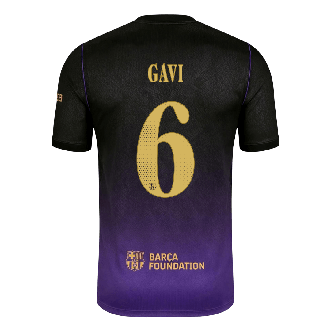 GAVI #6 Barcelona x Kobe Bryant Away Soccer Jersey 2026/27 Black/Purple- UCL