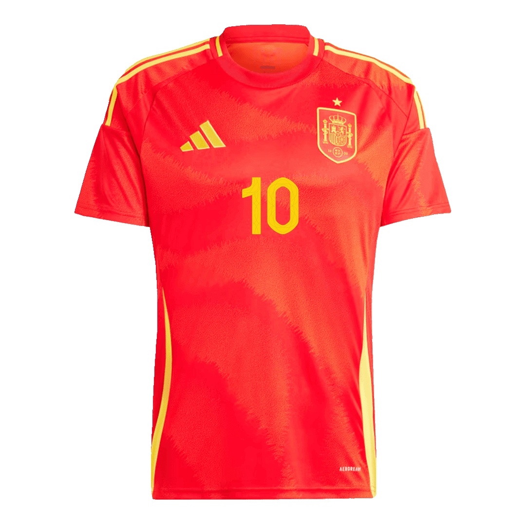 LAMINE YAMAL #10 Spain Home Soccer Jersey Euro 2024