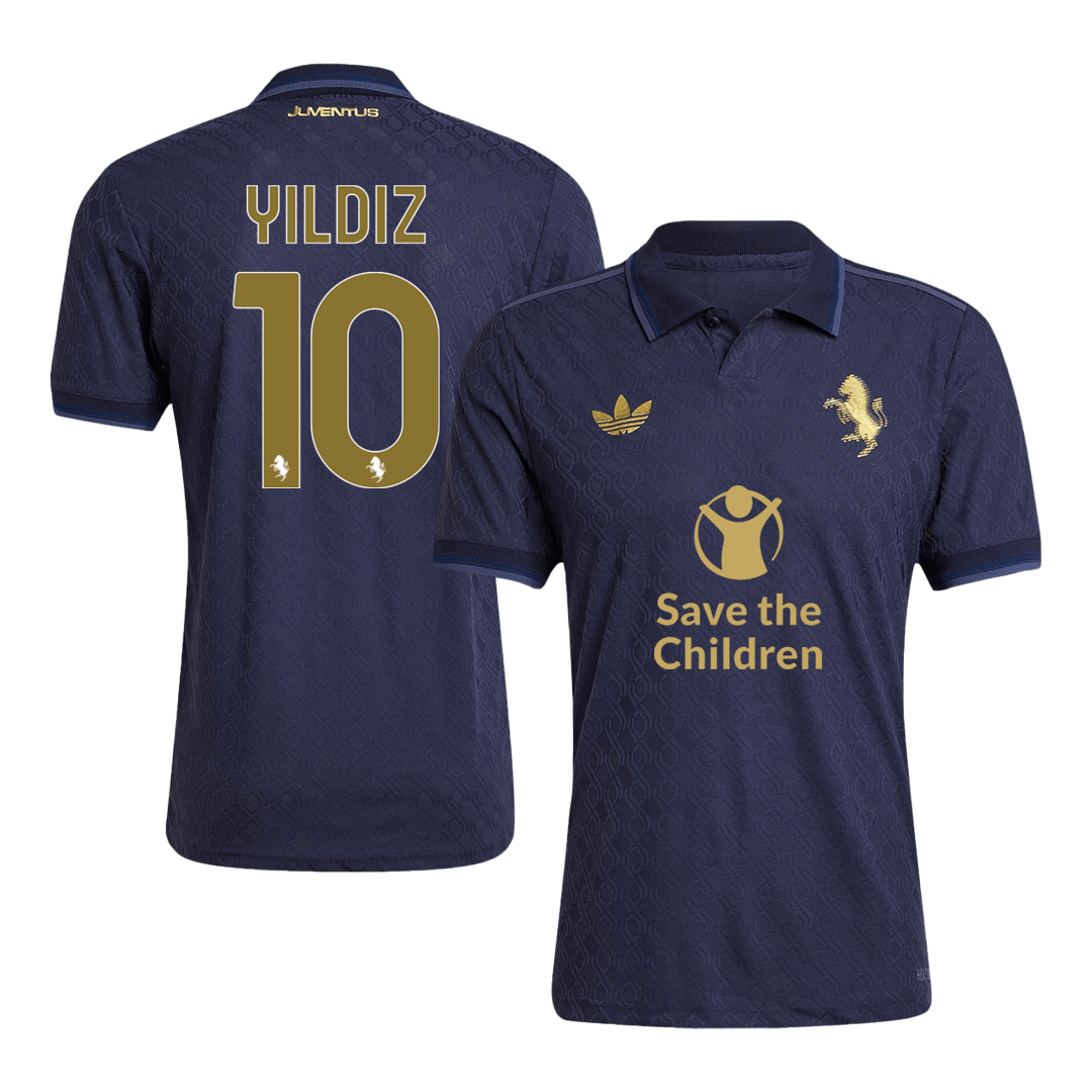 Authentic YILDIZ #10 Juventus Third Away Soccer Jersey 2024/25 - Save The Children Sponsor