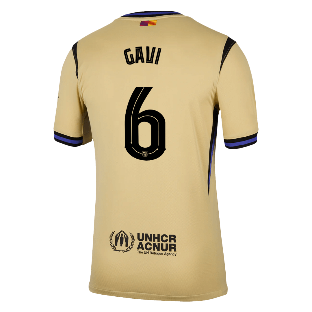 GAVI #6 Barcelona Away Soccer Jersey 2025/26 Yellow - UCL
