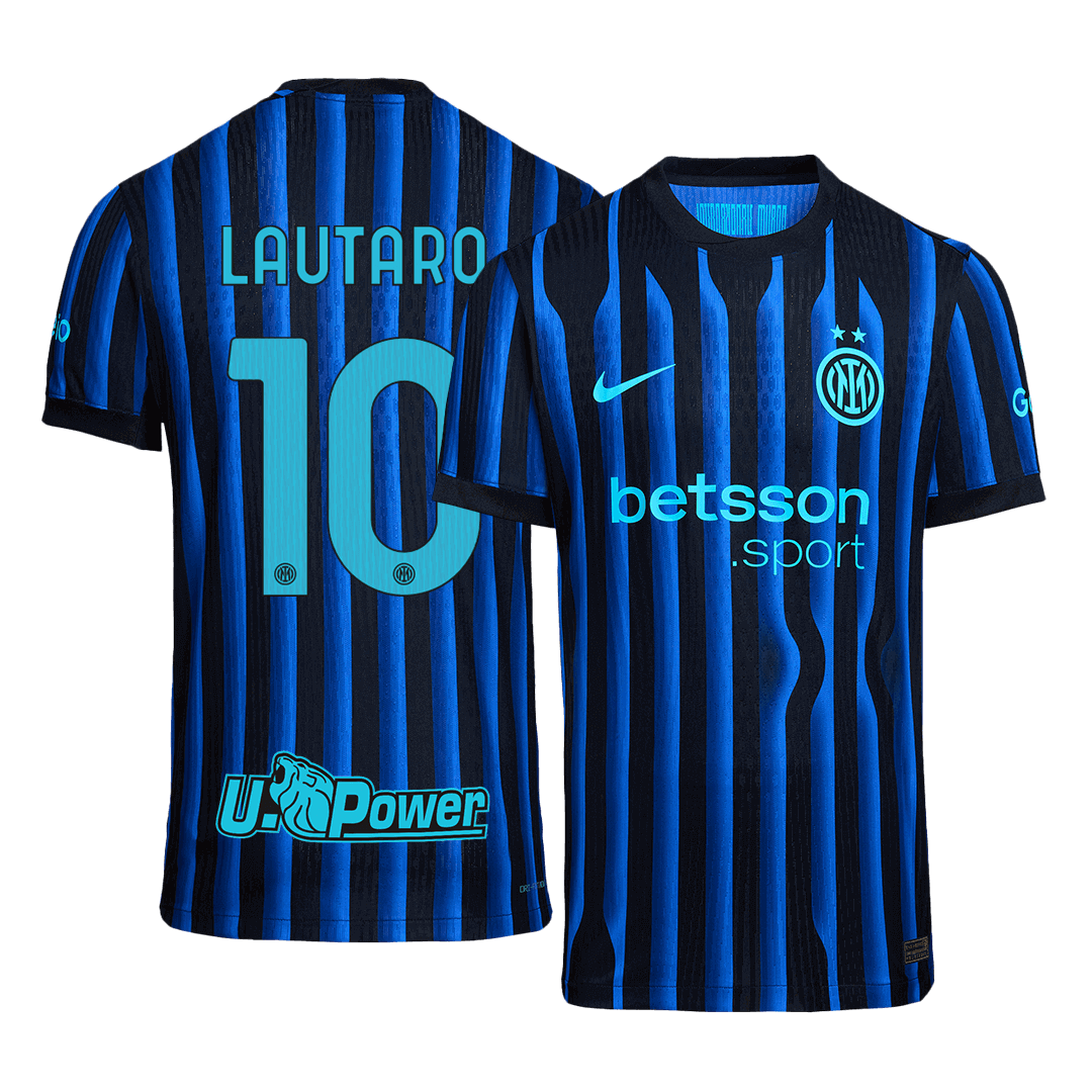 Authentic LAUTARO #10 Inter Milan Home Soccer Jersey 2025/26 Blue&Black