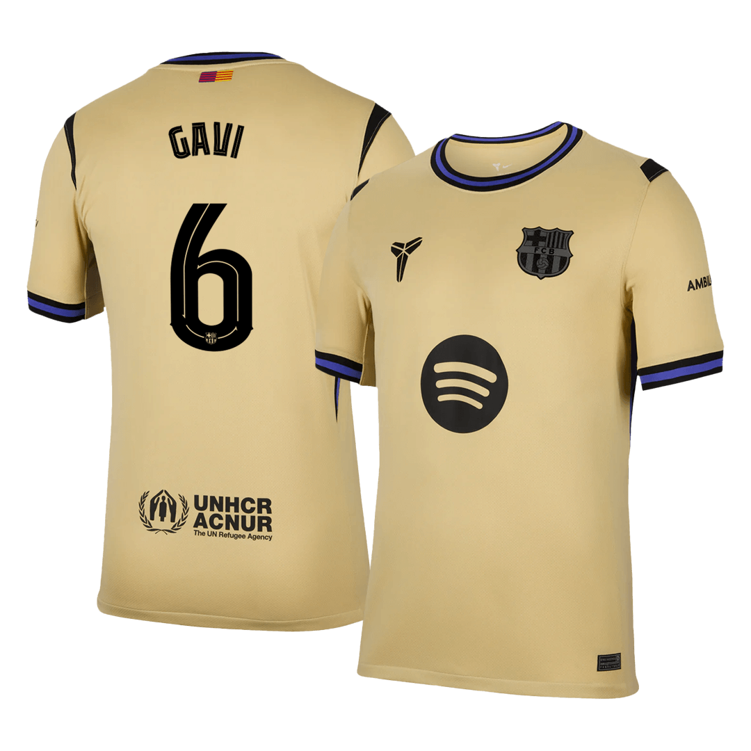 GAVI #6 Barcelona Away Soccer Jersey 2025/26 Yellow - UCL