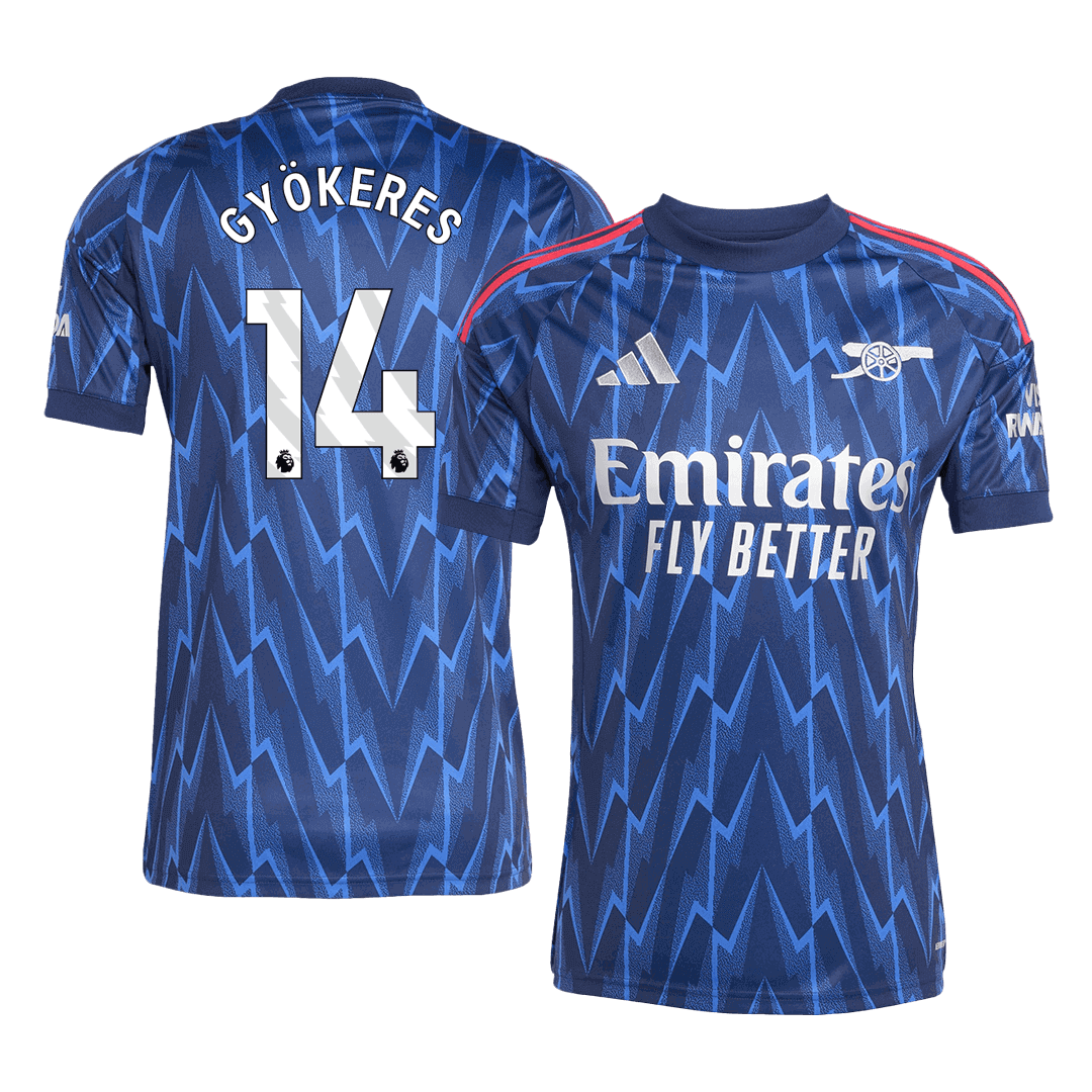 GYÖKERES #14 Arsenal Away Soccer Jersey 2025/26 Blue
