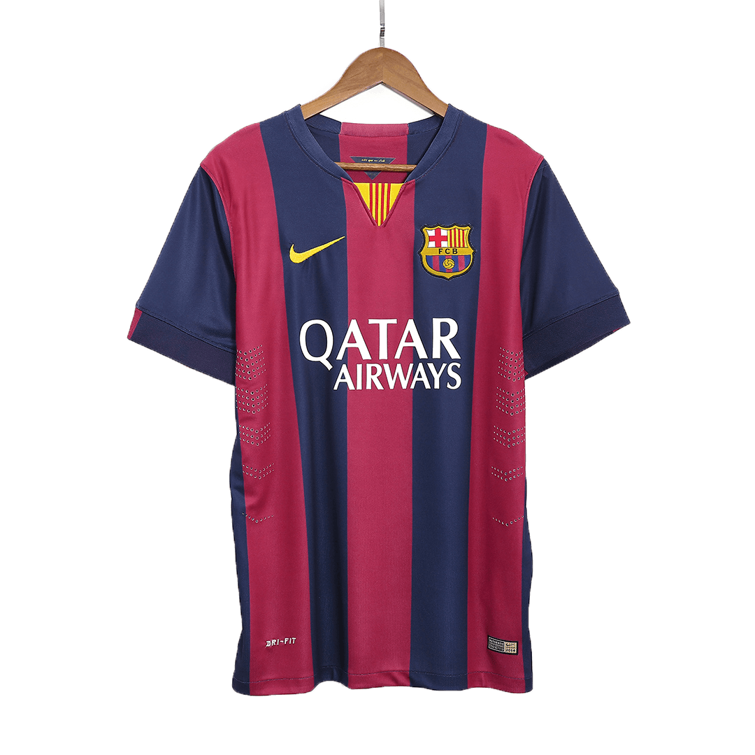 Retro SU¨¢REZ #9 2014/15 Barcelona Home Soccer Jersey