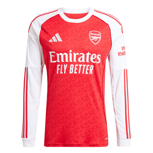 Arsenal Home Long Sleeve Soccer Jersey 2025/26 Red