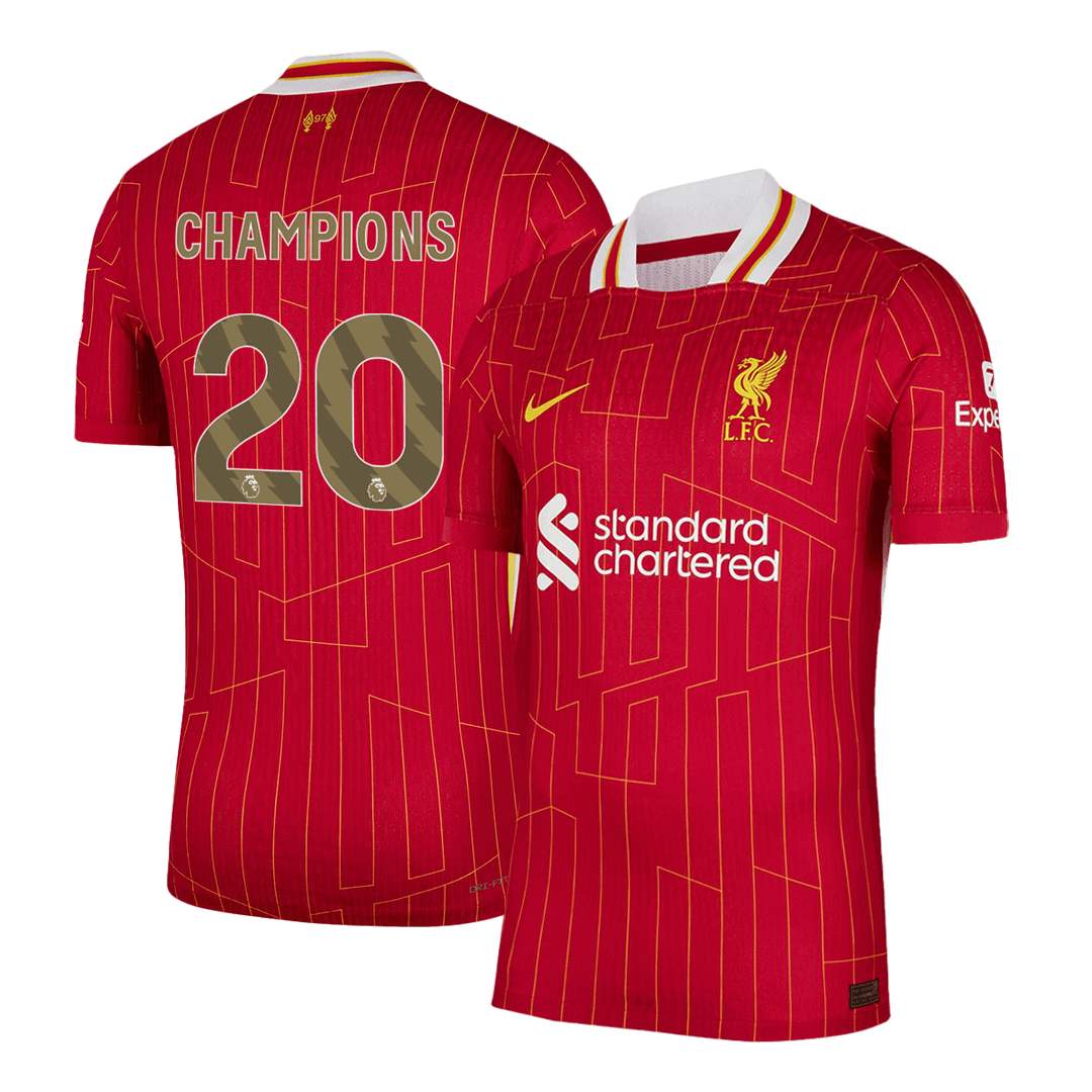 Authentic CHAMPIONS #20 Liverpool Home Soccer Jersey 2024/25 Red