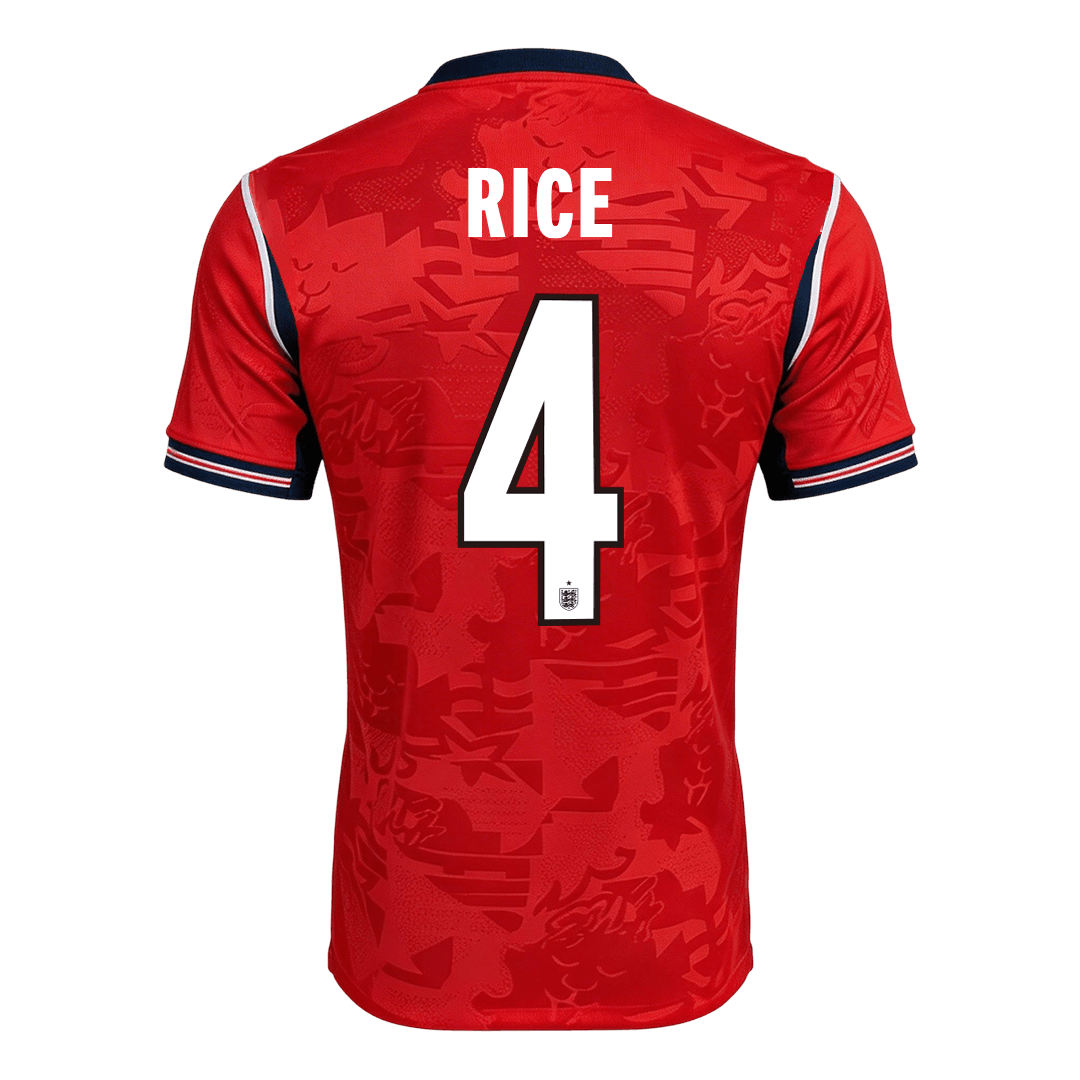 RICE #4 England Away Soccer Jersey World Cup 2026 Red