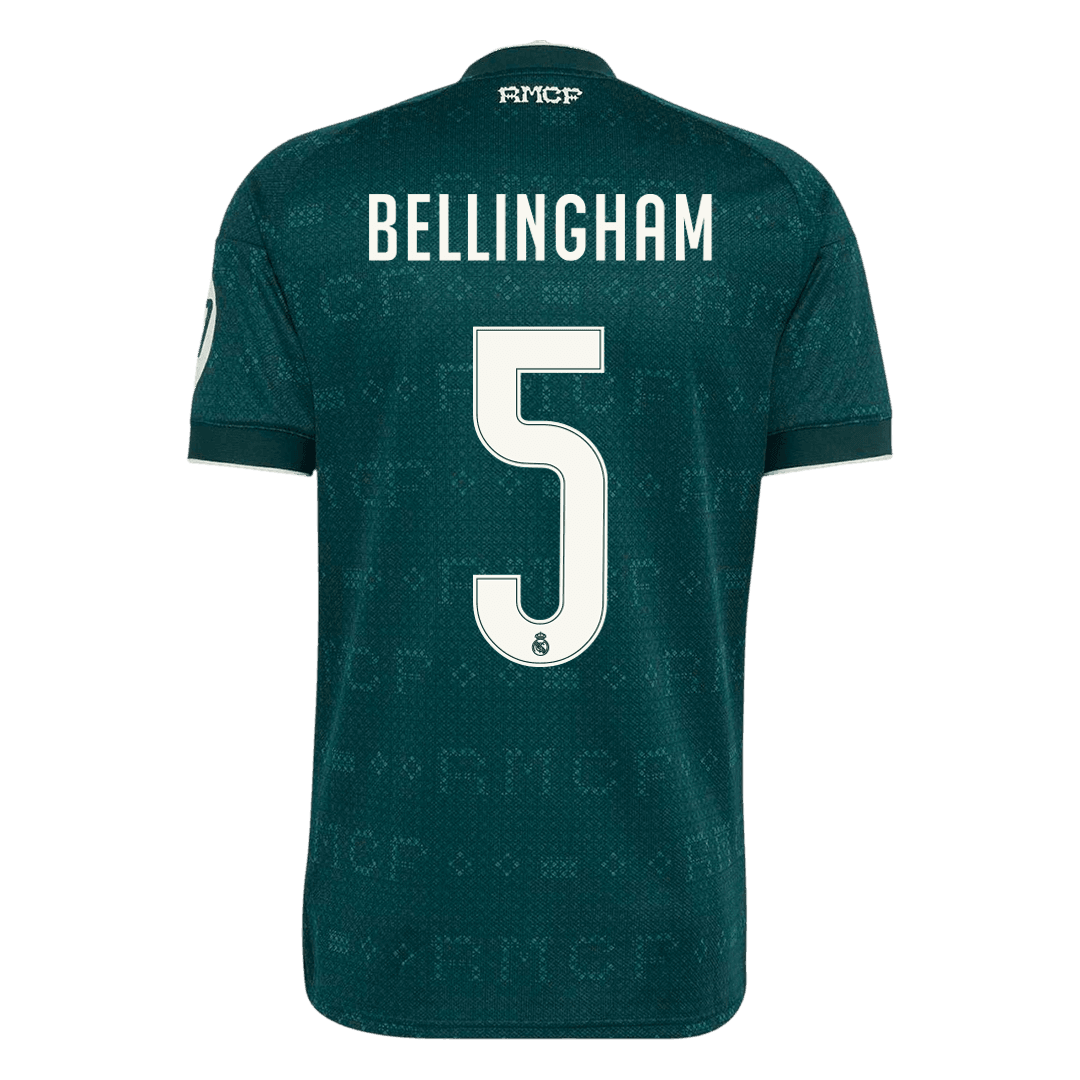 BELLINGHAM #5 Real Madrid Away Football Jersey 2026/27 Green - image 3