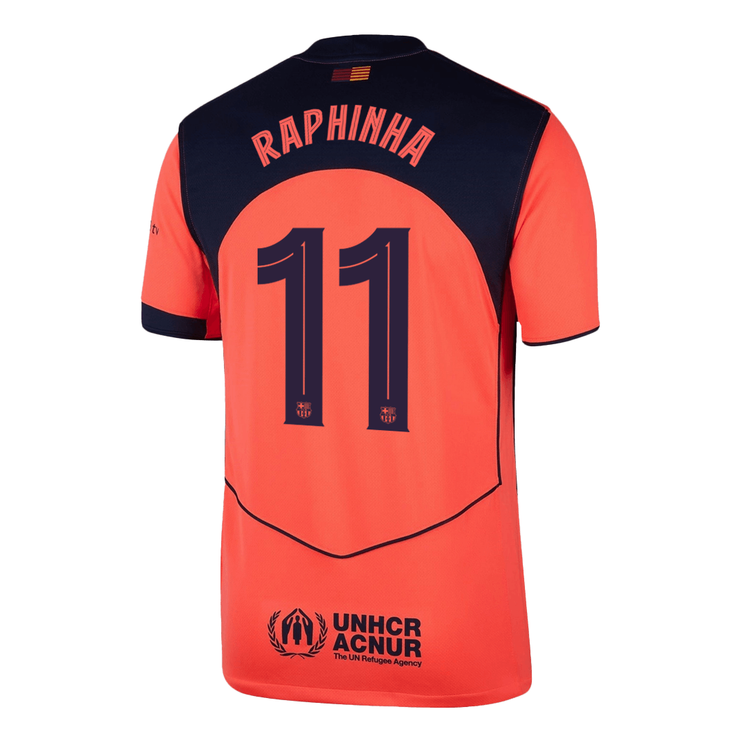 RAPHINHA #11 Barcelona Third Away Soccer Jersey 2025/26—UCL