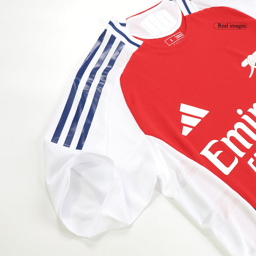 RICE #41 Authentic Arsenal Home Soccer Jersey 2024/25 Red - UCL