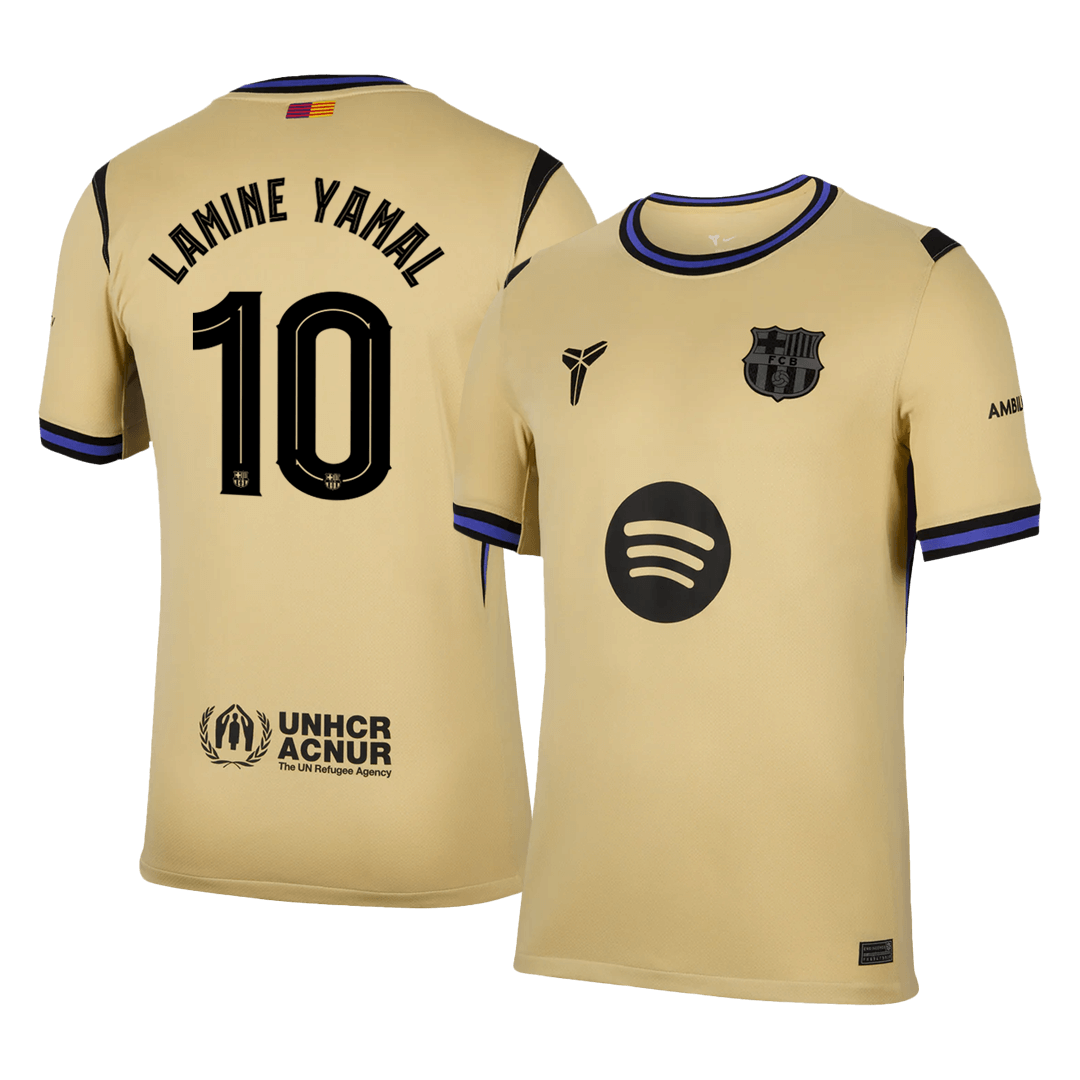 LAMINE YAMAL #10 Barcelona Away Soccer Jersey 2025/26 Yellow - UCL