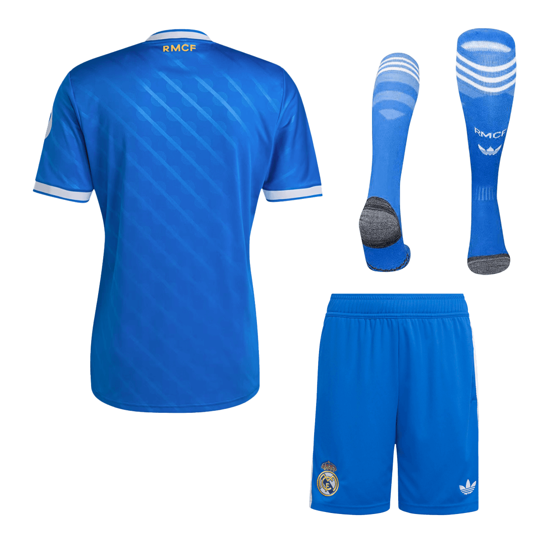 Real Madrid Third Away Soccer Jersey Kit(Jersey+Shorts+Socks) 2025/26 Blue