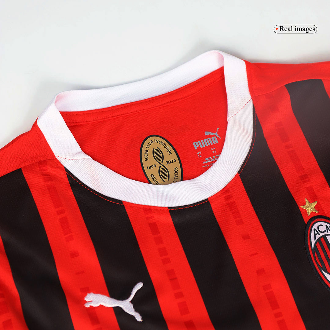 Kid's AC Milan Home Soccer Jersey Kit(Jersey+Shorts) 2024/25