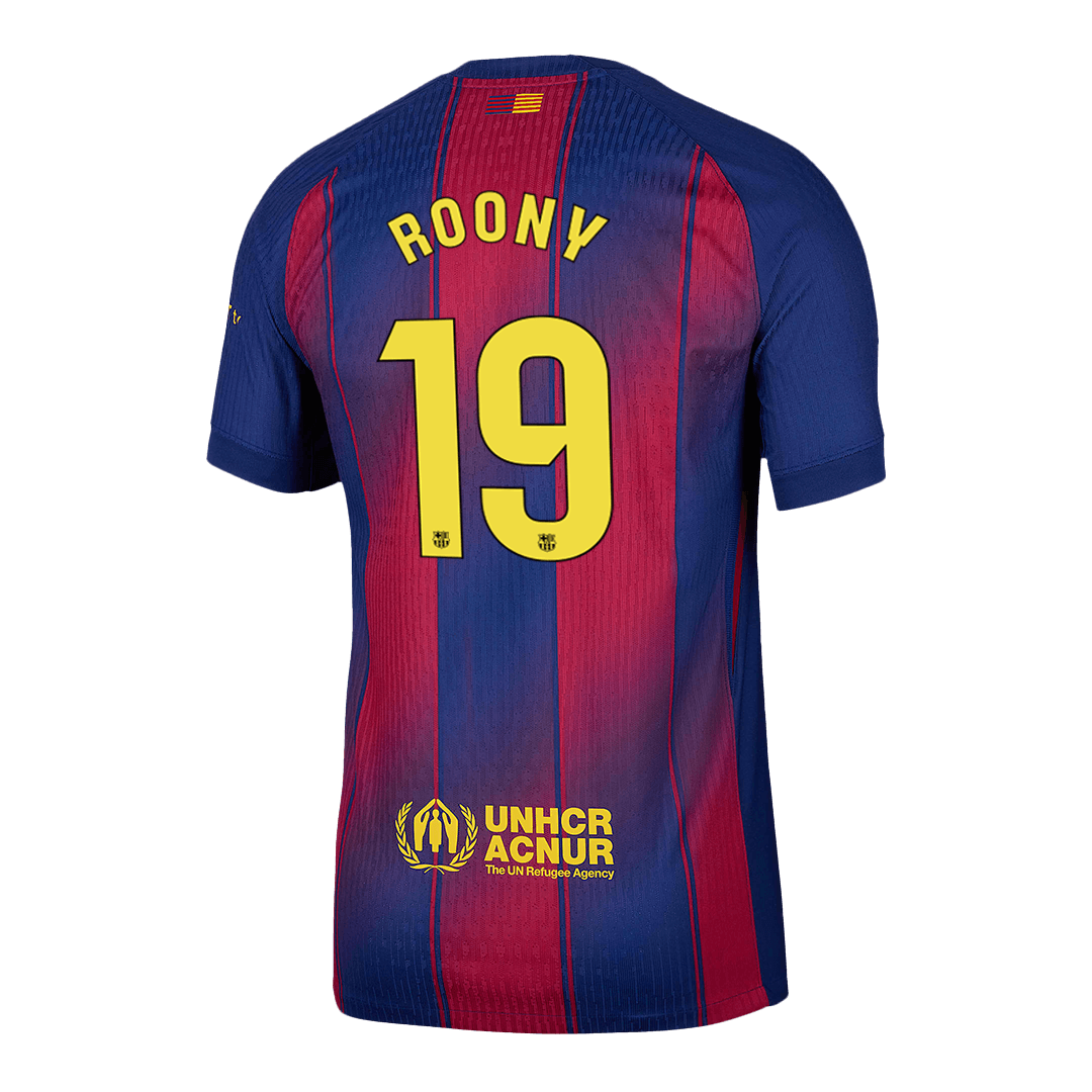 ROONY #19 Authentic Barcelona Home Soccer Jersey 2025/26 Red&Blue