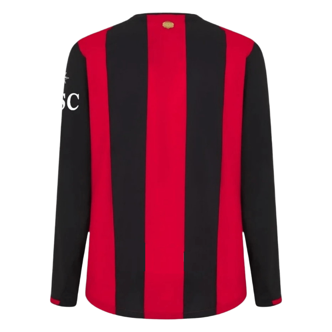 AC Milan Home Long Sleeve Soccer Jersey 2026/27 Red&Black