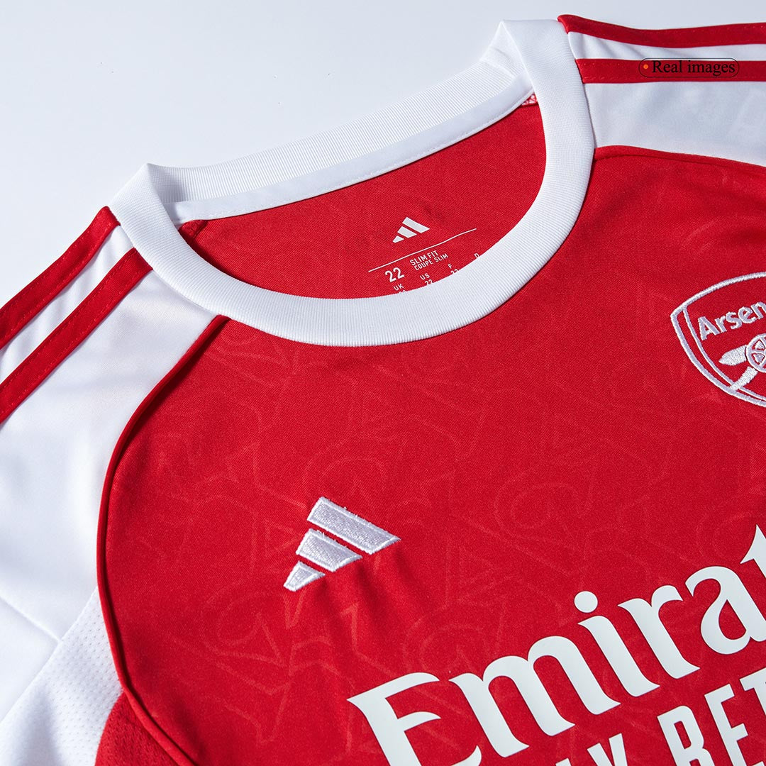 Kid's Arsenal Home Soccer Jersey Kit(Jersey+Shorts+Socks) 2025/26 Red