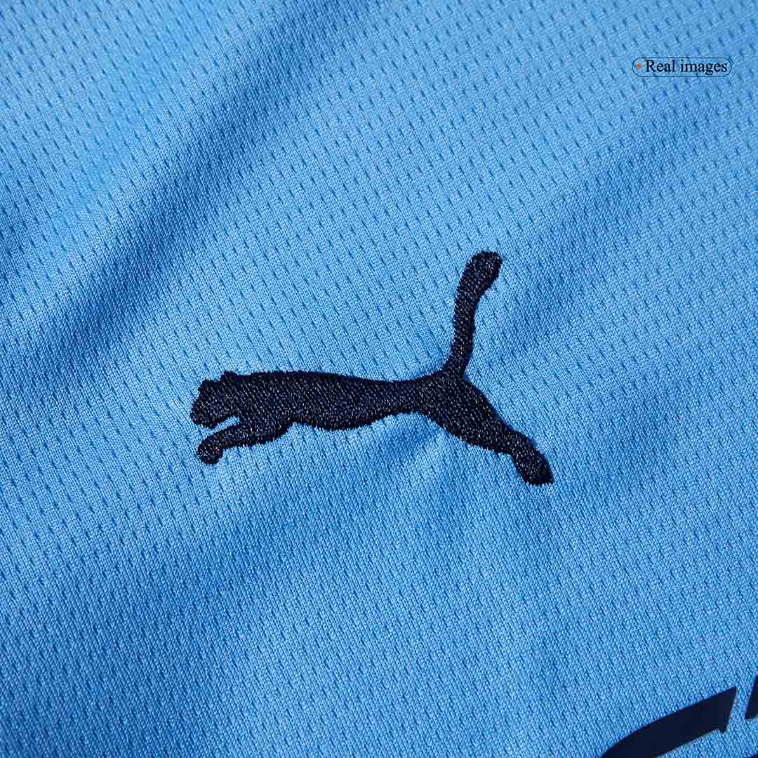 Kid's Manchester City Home Soccer Jersey Kit(Jersey+Shorts+Socks) 2025/26 Blue