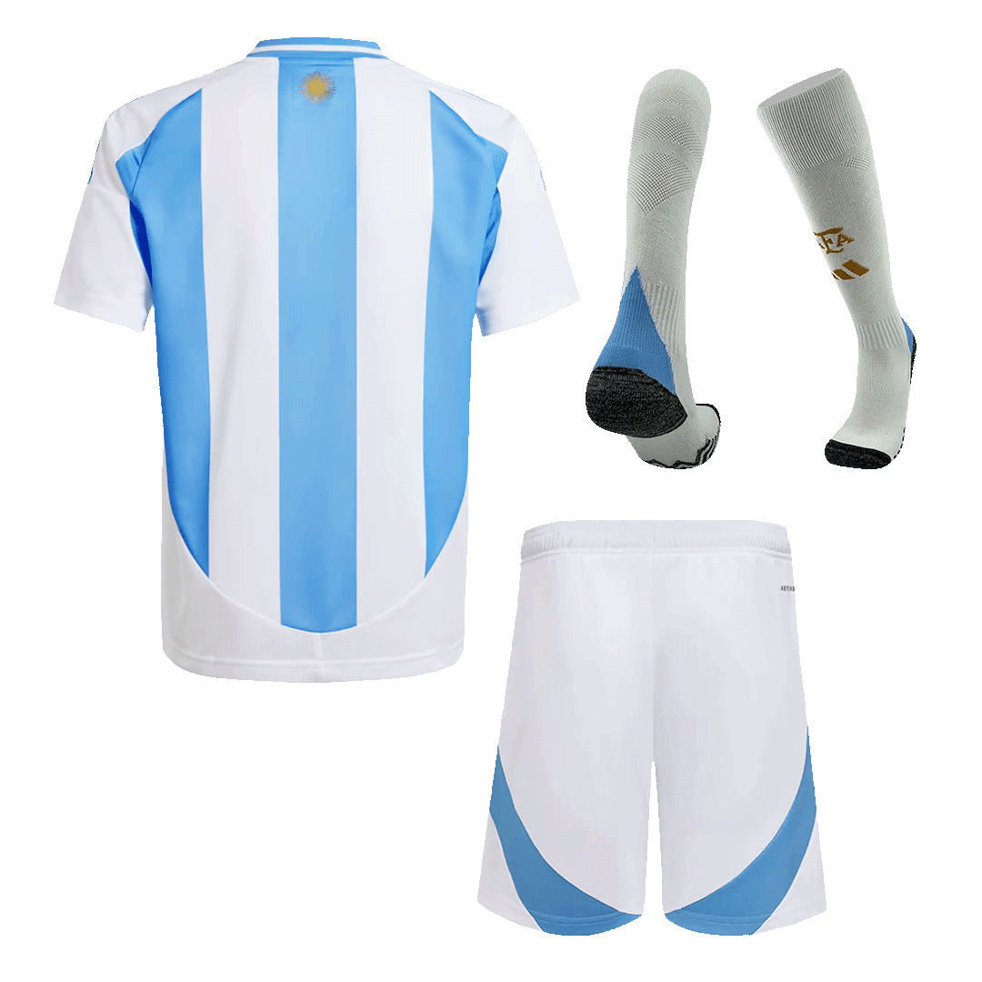 Kid's Argentina Home Soccer Jersey Kit(Jersey+Shorts+Socks) 2024