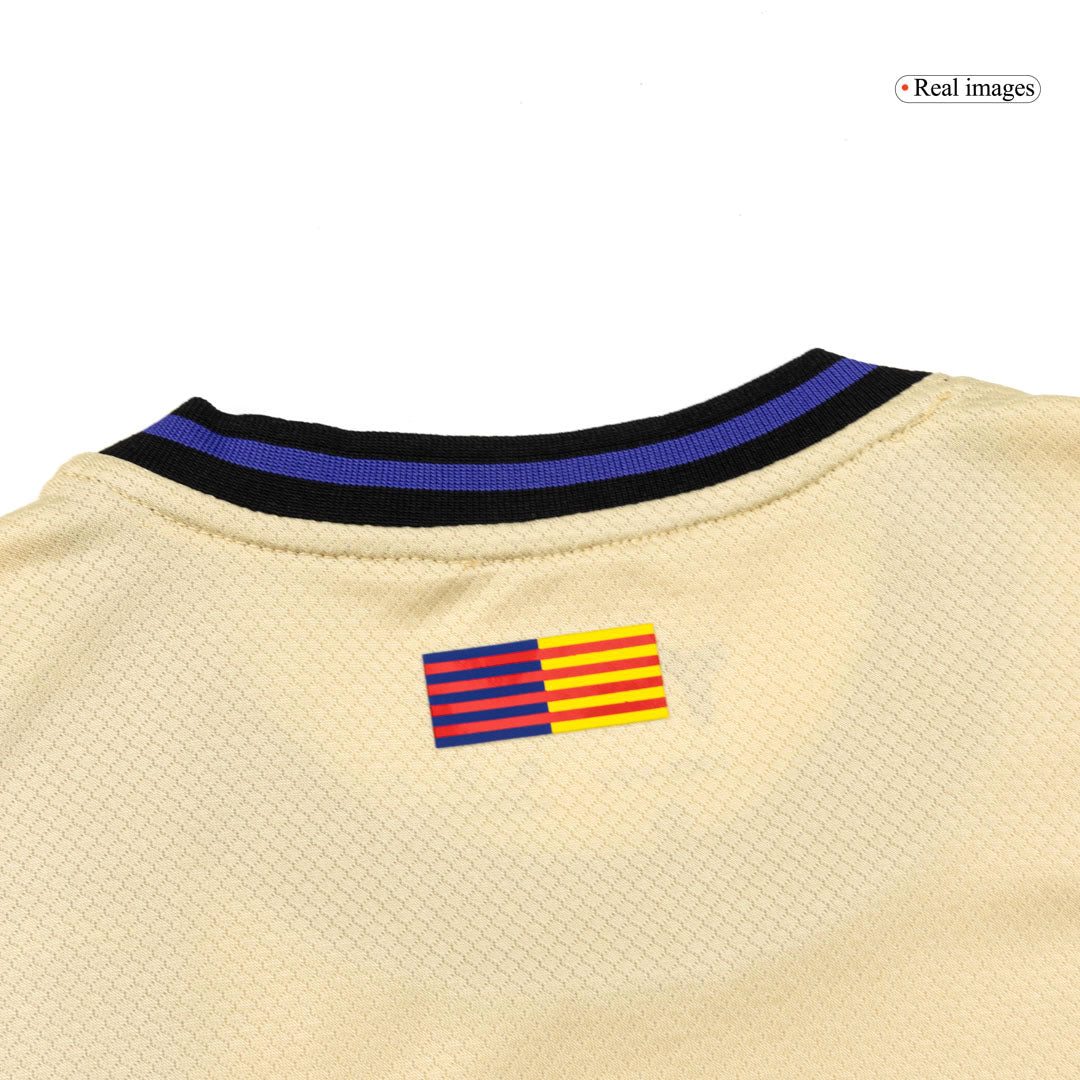 Kid's Barcelona Away Soccer Jersey Kit(Jersey+Shorts+Socks) 2025/26 Yellow&Black