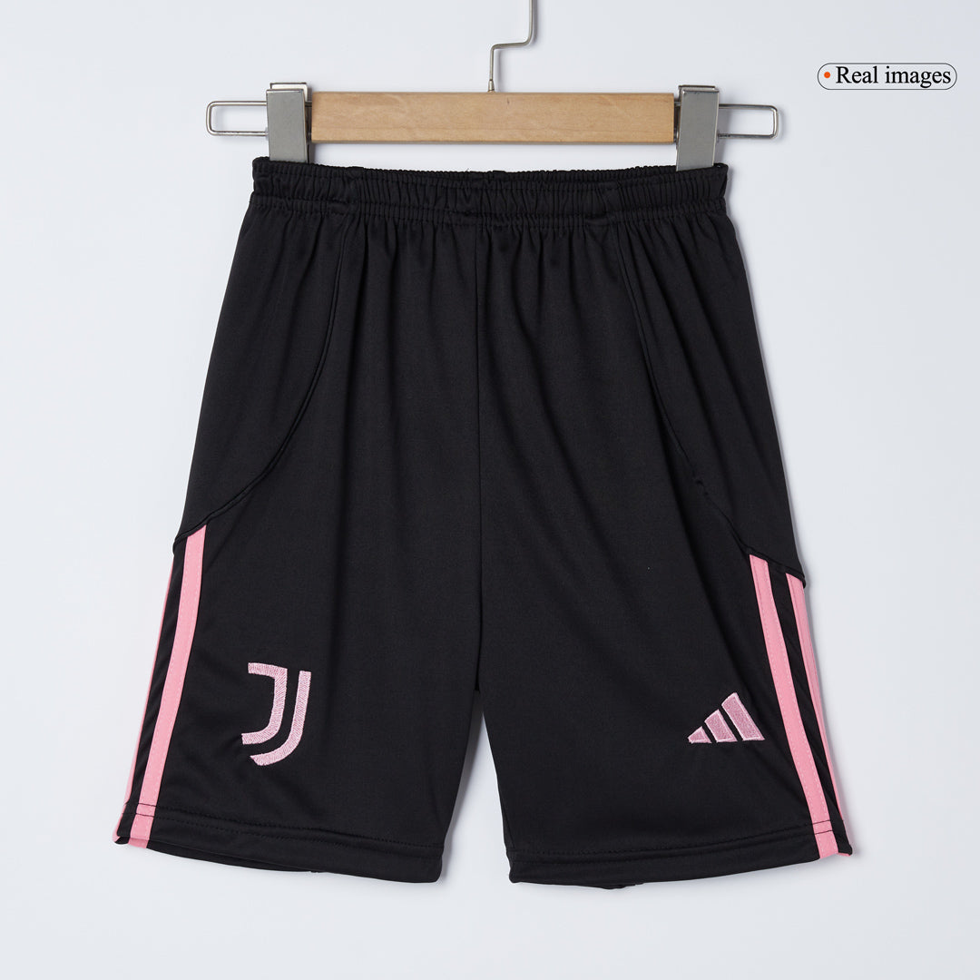 Kid's Juventus Home Soccer Jersey Kit(Jersey+Shorts+Socks) 2025/26 Black&White