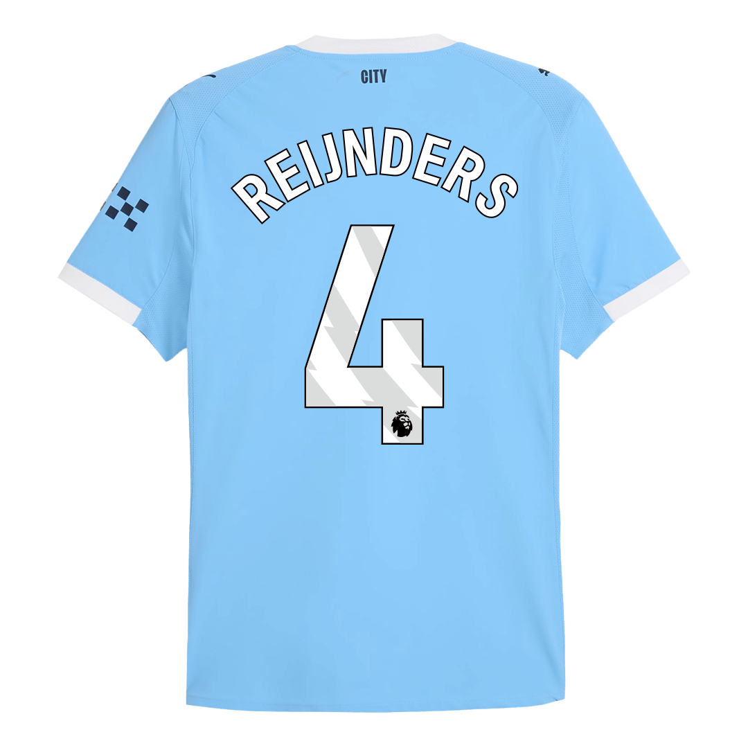 Authentic REIJNDERS #4 Manchester City Home Soccer Jersey 2025/26