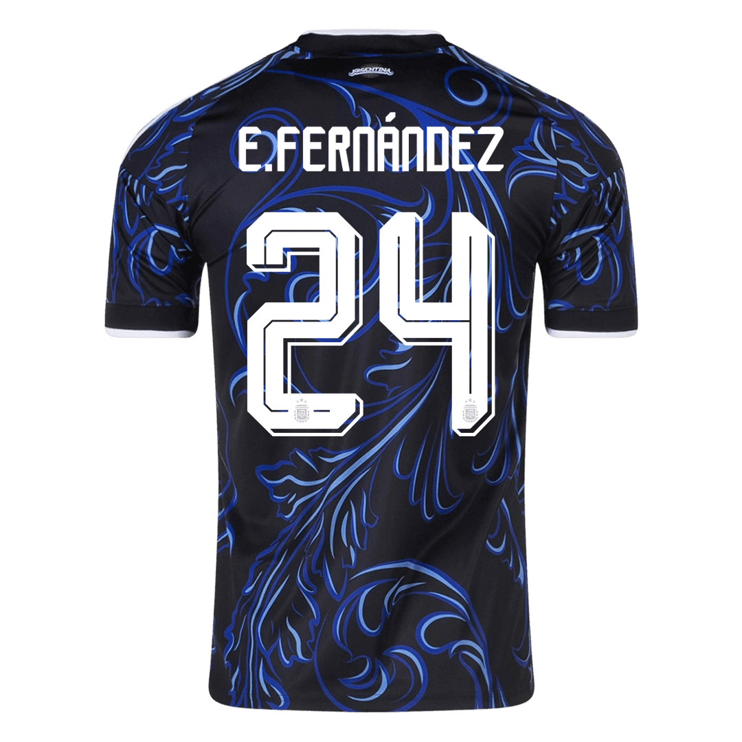 E. FERNÁNDEZ #24 Argentina Away Football Shirt World Cup 2026 Black