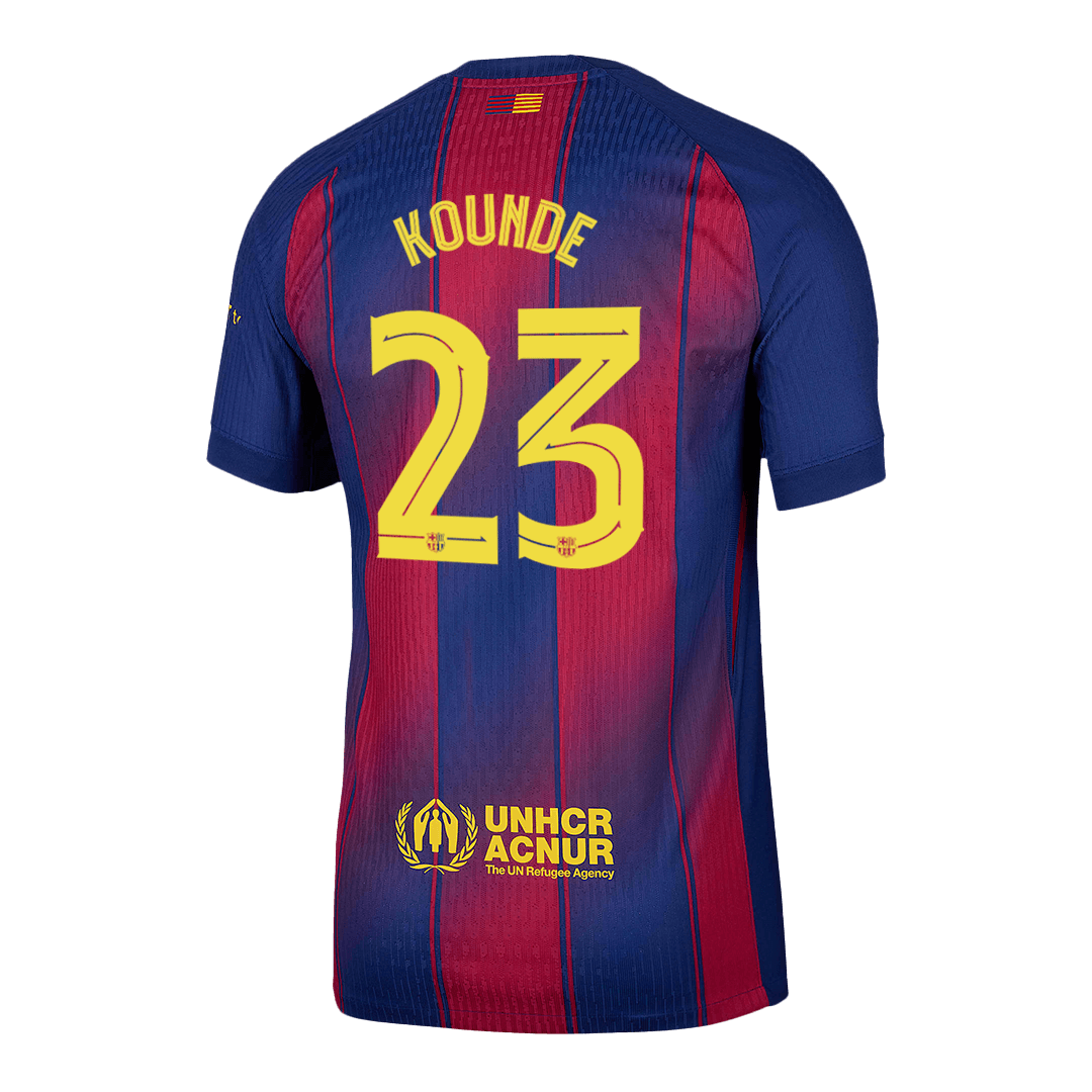 Authentic KOUNDE #23 Barcelona Home Soccer Jersey 2025/26